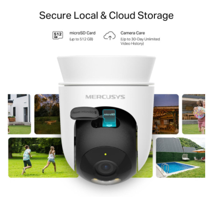 Mercusys Камера відеоспостереження Mercusys IP-Камера MERCUSYS MC500 FHD N300 microSD motion detection, зовнішня (MC-500)
