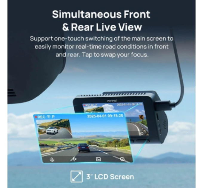 Xiaomi Відеореєстратор Xiaomi 70mai Dash Cam 4K A800SE (1182549)