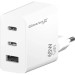 Grand-X Зарядний пристрій Grand-X 2xUSB-C + 1xUSB 65W PD3.0 QC4.0 AFC SCP FCP white (CH-990W)