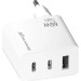 Grand-X Зарядний пристрій Grand-X 2xUSB-C + 1xUSB 65W PD3.0 QC4.0 AFC SCP FCP white (CH-990W)