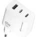 Grand-X Зарядний пристрій Grand-X 2xUSB-C + 1xUSB 65W PD3.0 QC4.0 AFC SCP FCP white (CH-990W)