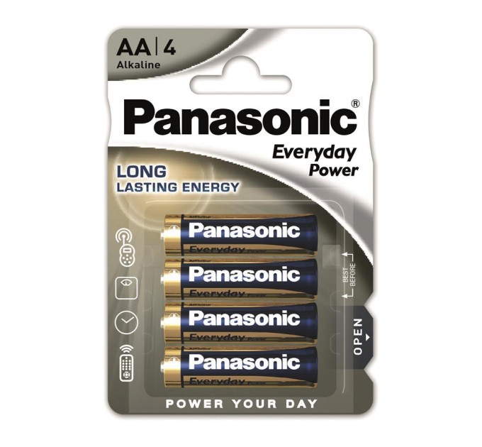 PANASONIC Batteries Батарейка Panasonic EVERYDAY POWER лужна AA блістер, 4 шт.
