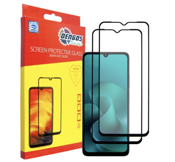 Dengos Скло захисне Dengos Motorola G06 / G06 Power Black 2 pcs (DG-TG2P-92)