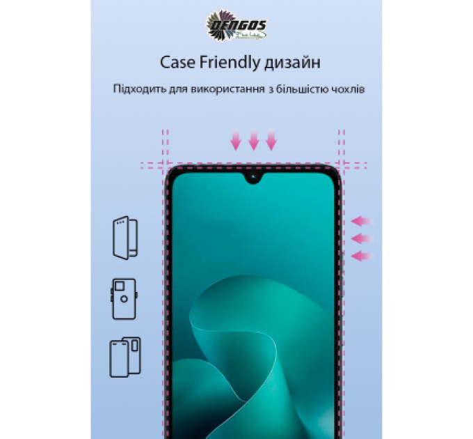 Dengos Скло захисне Dengos Motorola G06 / G06 Power Black 2 pcs (DG-TG2P-92)