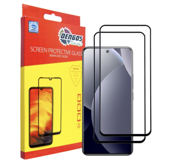 Dengos Скло захисне Dengos Xiaomi Redmi Note 15 Pro 5G Black 2 pcs (DG-TG2P-97)