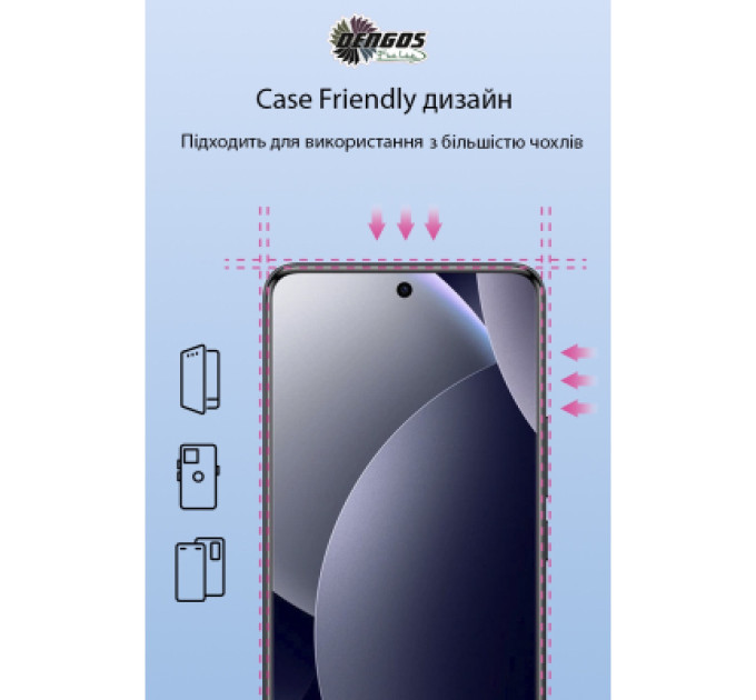 Dengos Скло захисне Dengos Xiaomi Redmi Note 15 Pro 5G Black 2 pcs (DG-TG2P-97)
