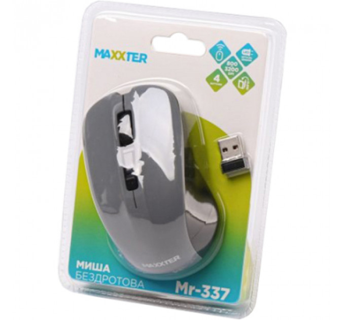 Мишка Maxxter Mr-337-Gr Wireless Gray (Mr-337-Gr)