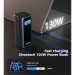 Choetech Батарея універсальна Choetech 20000mAh, PD/130W, QC, AFC , TFT, pass-through charging (B815C)