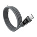 Choetech Дата кабель USB-C to USB-C 1.2m PD60W magnetic digital display nylon gray Choetech (XCC-1067-GY)