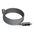 Choetech Дата кабель USB-C to USB-C 1.2m PD60W magnetic digital display nylon gray Choetech (XCC-1067-GY)
