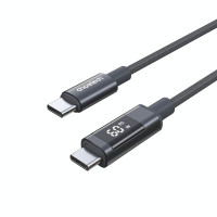Дата кабель USB-C to USB-C 1.2m PD60W digital display nylon gray Choetech (XCC-1068-GY)