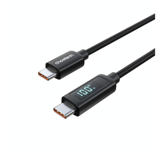 Choetech Дата кабель USB-C to USB-C 1.2m PD100W digital display silicone Choetech (XCC-1064)
