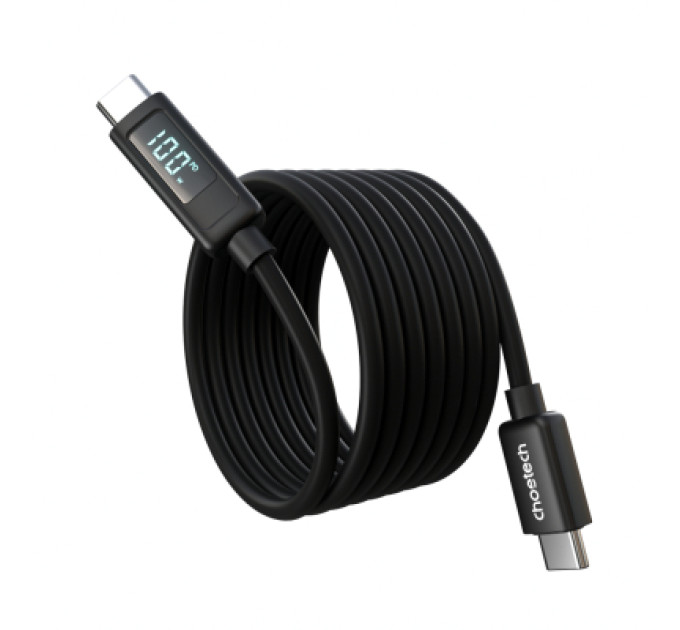 Choetech Дата кабель USB-C to USB-C 1.2m PD100W digital display silicone Choetech (XCC-1064)