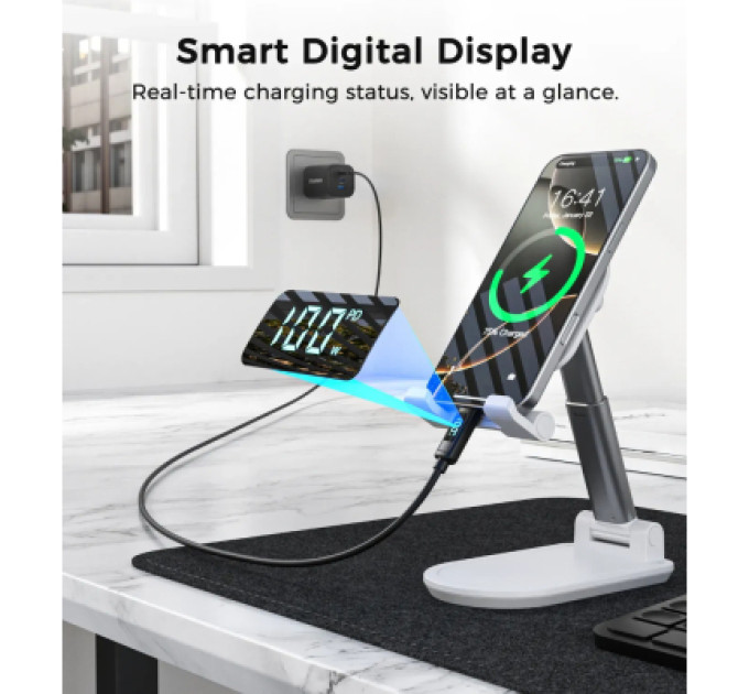 Choetech Дата кабель USB-C to USB-C 1.8m PD100W digital display silicone Choetech (XCC-1063)