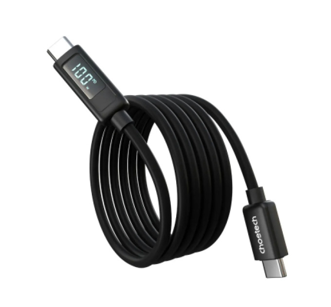 Choetech Дата кабель USB-C to USB-C 1.8m PD100W digital display silicone Choetech (XCC-1063)