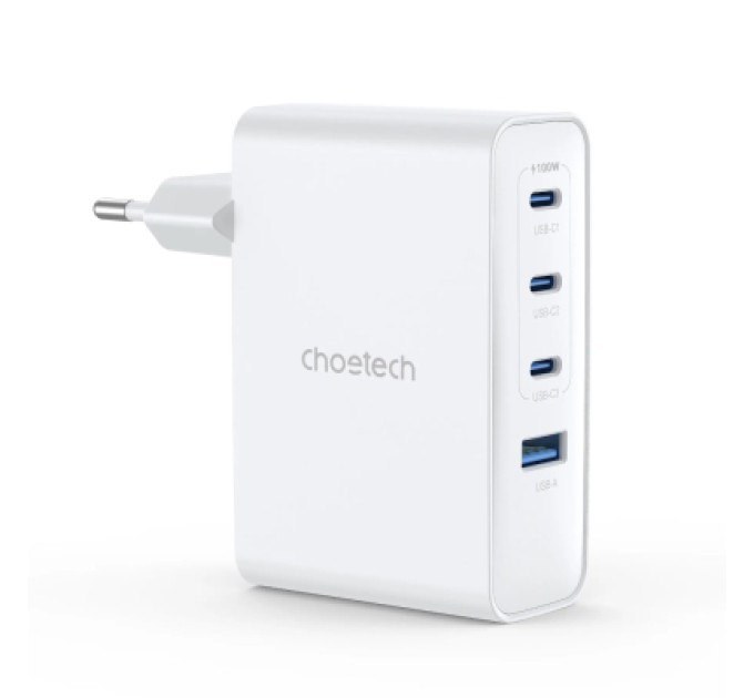 Choetech Зарядний пристрій Choetech 3xUSB-C + 1xUSB PD100W GaN (PD9002)