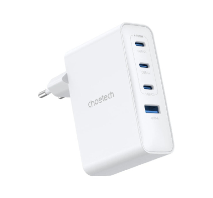 Choetech Зарядний пристрій Choetech 3xUSB-C + 1xUSB PD100W GaN (PD9002)