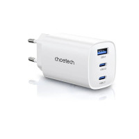 Зарядний пристрій Choetech 2xUSB-C + 1xUSB PD65W GaN (PD9006)