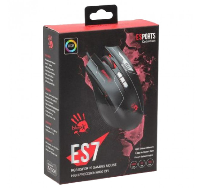 Мишка A4Tech Bloody ES7 Esports Black