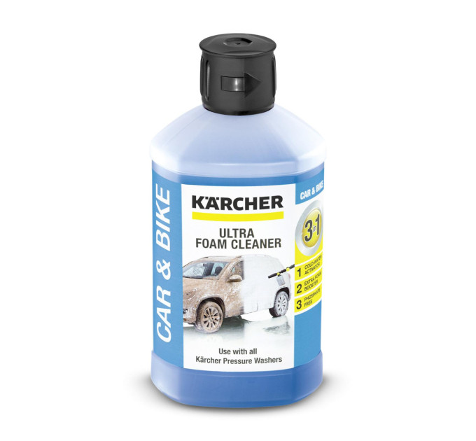 KARCHER HOME & GARDEN Засіб автомобільний Karcher RM 615 Ultra Foam, для пінного очищення при безконтактній мийці, 1л, 3-в-1