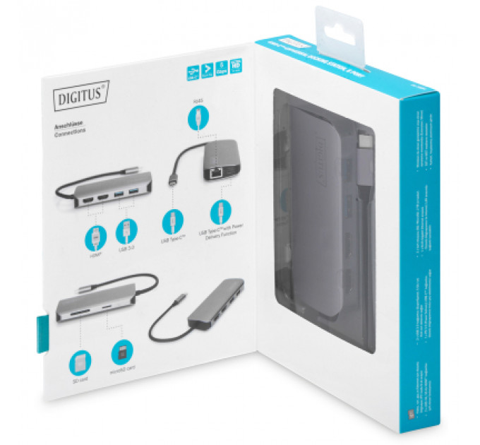 Концентратор Digitus USB-C 8 Port (DA-70884)