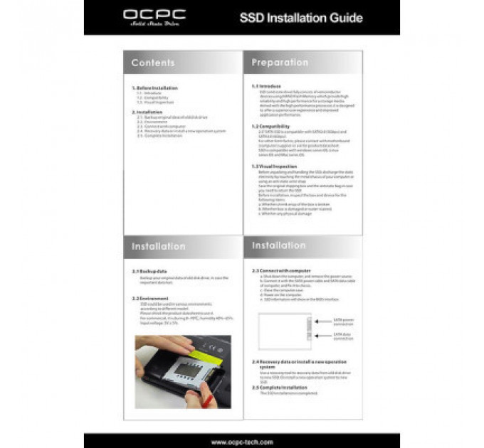 Накопичувач SSD 2.5" 256GB OCPC (SSD25S3T256GLT)