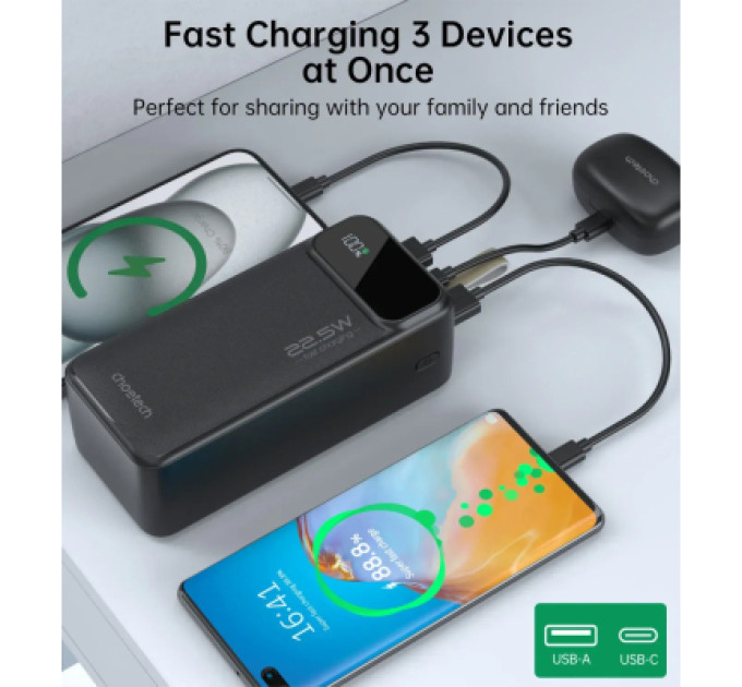 Choetech Батарея універсальна Choetech 40000mAh, PD/22.5W, QC, AFC (B731)