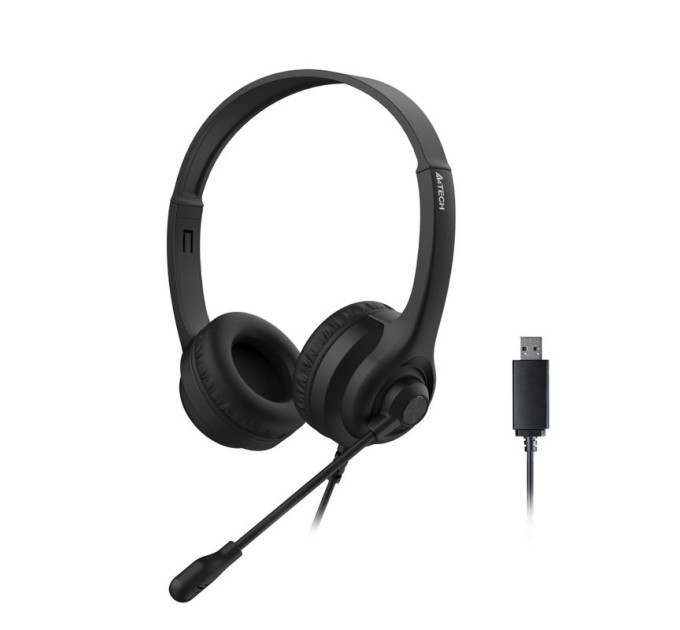 A4Tech A4Tech HU-8 гарнітура з регулятором гучності, колір чорний