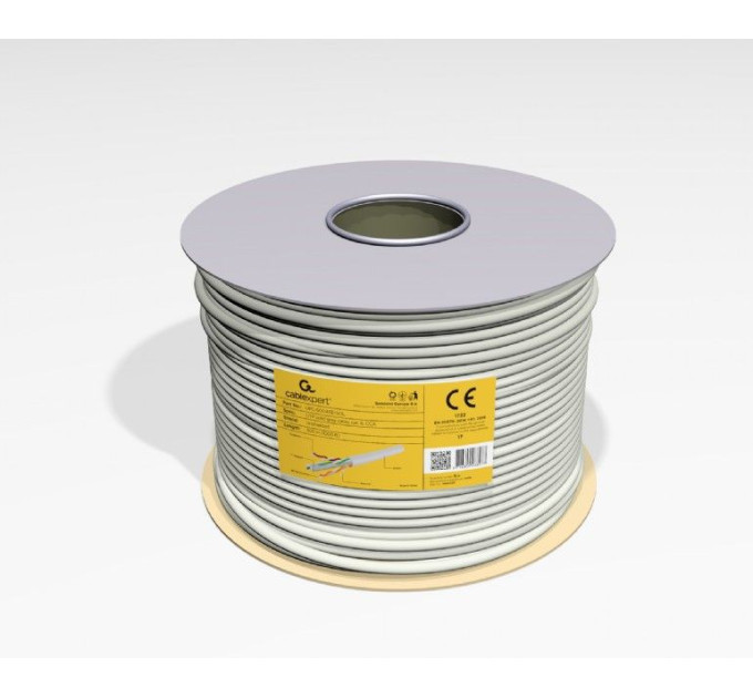 Cablexpert Звита пара,Cablexpert UPC-6004SE-SOL, CAT6, одножильна, алюміній під міддю (CCA з AWG24), неекранована, 305 м