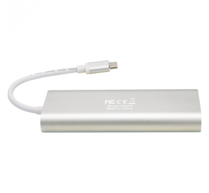 Концентратор Intracom USB3.1 Type-C to HDMI/USB 3.0x2/RJ45/SD/PD 60W Hub 7-in-1 Manhattan (152075)