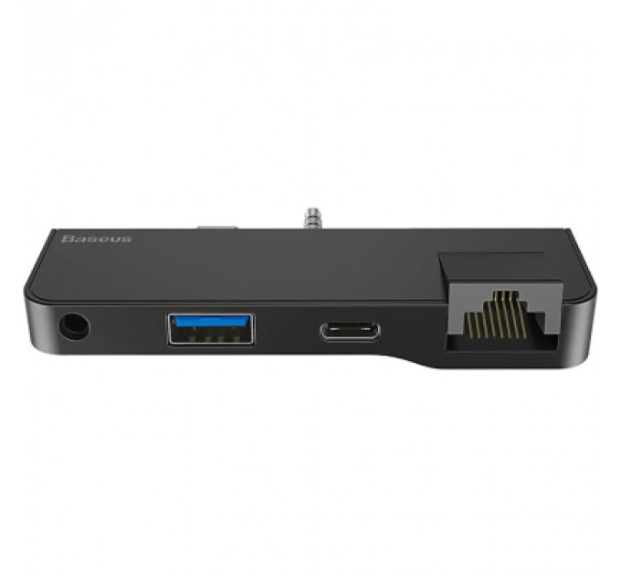 Концентратор Baseus USB3.1 Type-C+3.5mm toUSB 3.0/RJ45/Type-C/3.5mm forSurfaceGo (CAHUB-FG01)