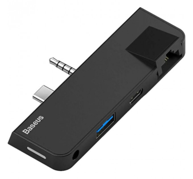 Концентратор Baseus USB3.1 Type-C+3.5mm toUSB 3.0/RJ45/Type-C/3.5mm forSurfaceGo (CAHUB-FG01)