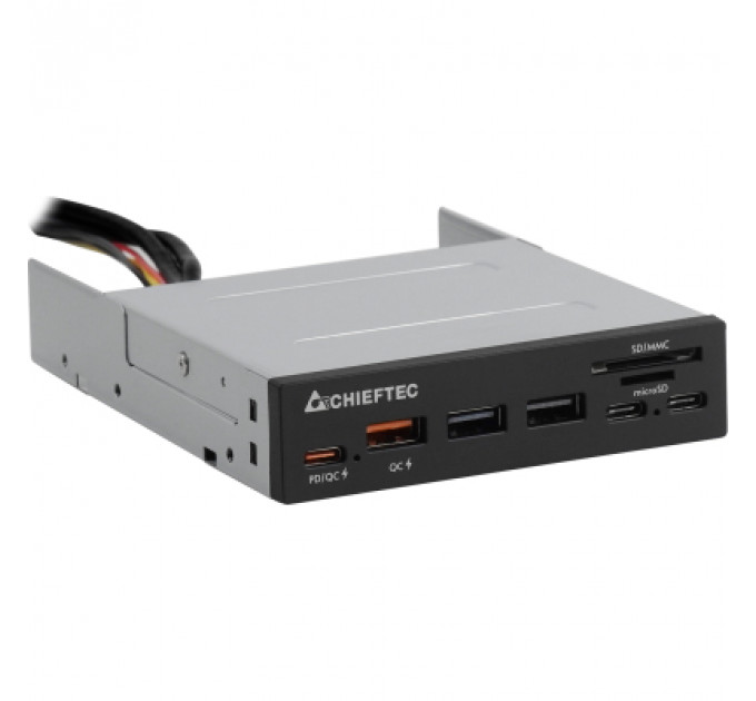 Зчитувач флеш-карт Chieftec 3.5" 2xUSB3.2/2xType-C/1xPD3.0/1xQC3.0 USB (CRD-908H)