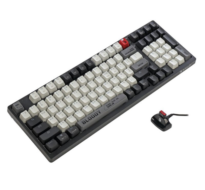 Bloody Механічна бездротова клавіатура A4Tech Bloody WS98 (Bloody Grey), сіро-біла