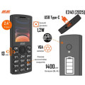 2E Мобільний телефон 2E E240 2025 Black (794300867202)