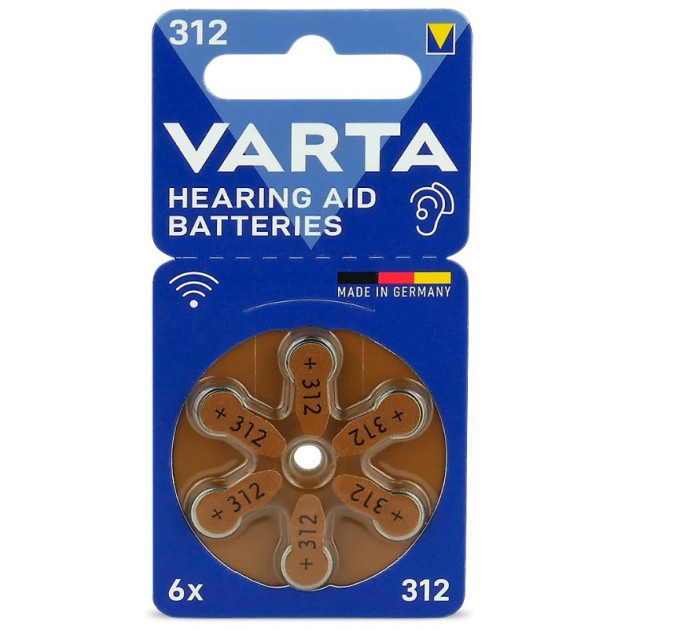 Varta Батарейка Varta 312 PR41 BL 6 шт. (для слухових апаратів)