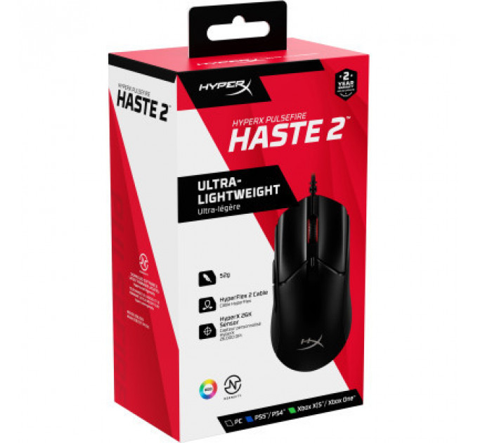 Мишка HyperX Pulsefire Haste 2 USB Black (6N0A7AA)