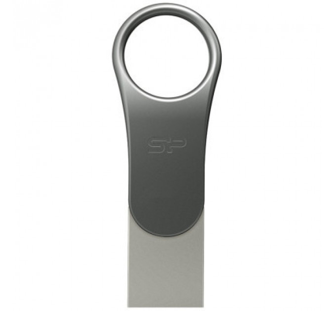 USB флеш накопичувач Silicon Power 128 GB DriveMobile C80 USB 3.1 + Type-C Silver (SP128GBUC3C80V1S)