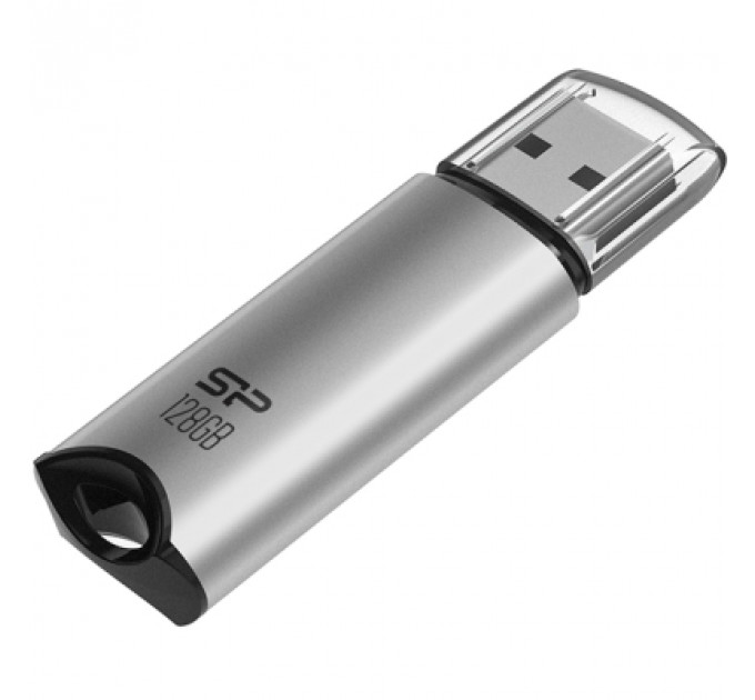 USB флеш накопичувач Silicon Power USB 128G SILICON POWER usb3.2 Marvel M02 Aluminum Silver (SP128GBUF3M02V1S)