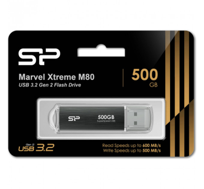 USB флеш накопичувач Silicon Power 500 GB Silicon Marvel Xtreme M80 USB 3.2 (SP500GBUF3M80V1G)