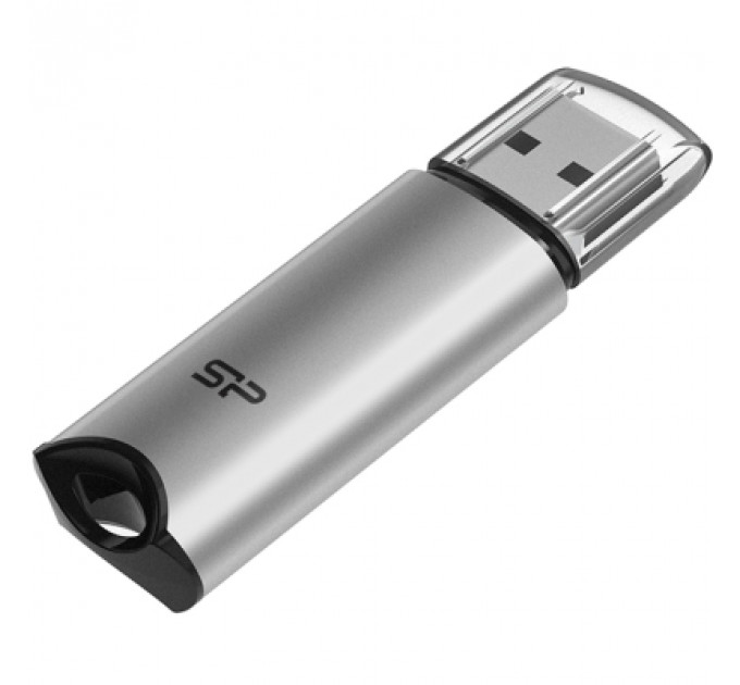 USB флеш накопичувач Silicon Power 64 GB Silicon M02 Aluminum Silver USB 3.2 (SP064GBUF3M02V1S)