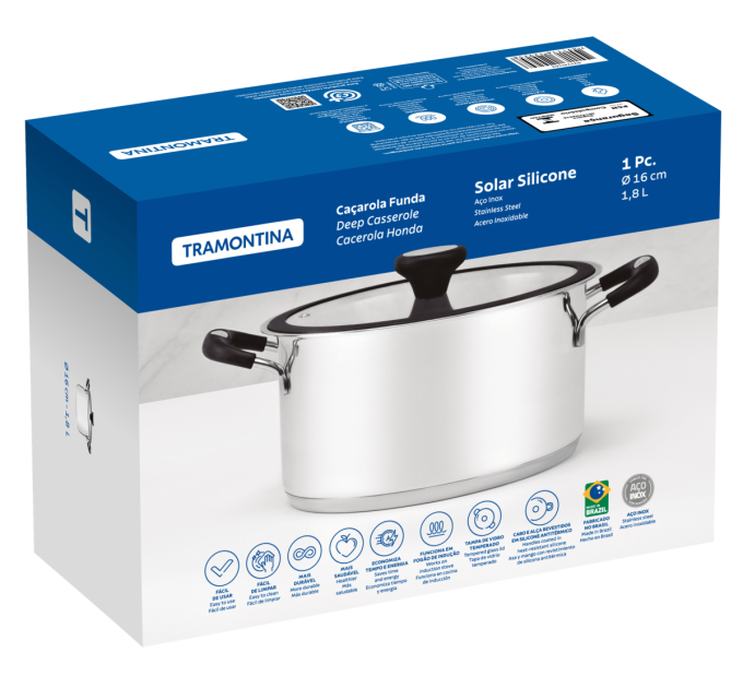 Tramontina Каструля Tramontina Solar silicone (1.8 л) 16 см