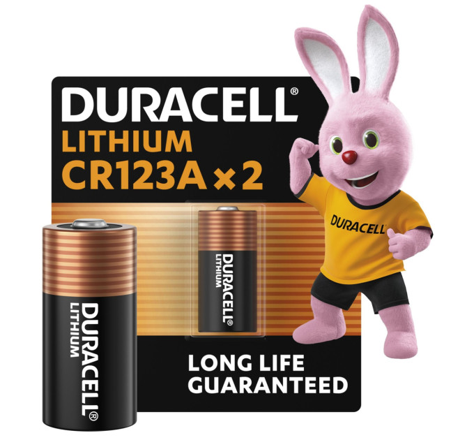 Duracell Літієва батарейка Duracell High Power 123 3V, (CR123 / CR123A / CR17345), 2 шт.