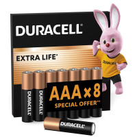 Лужні батарейки Duracell AAA, 8 шт.