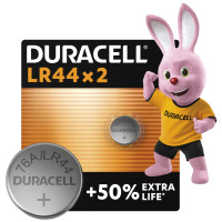 Спеціалізована лужна батарейка типу «таблетка» Duracell LR44 1,5V, (76A / A76 / V13GA), призначена для використання в іграшках, калькуляторах і вимірювальних пристроях, 2 шт. в упаковці