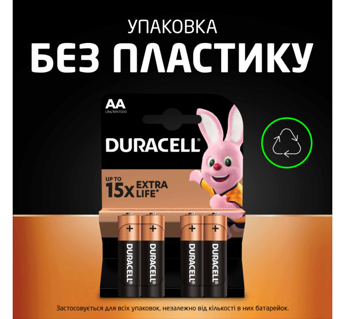 Duracell Лужні батарейки Duracell LR06 MN1500 уп. 1x10 шт.