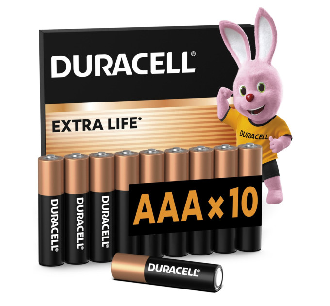 Duracell Лужні батарейки Duracell LR03 MN2400 уп. 1х10 шт.