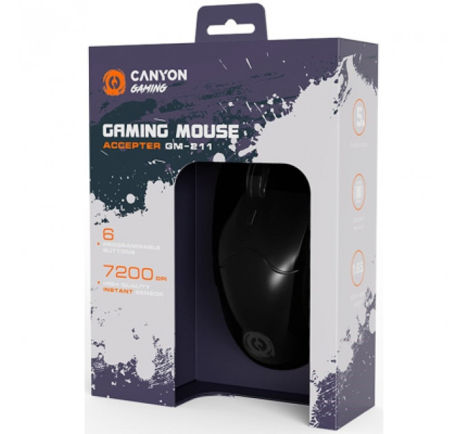 Мишка Canyon Accepter GM-211 USB Black (CND-SGM211)