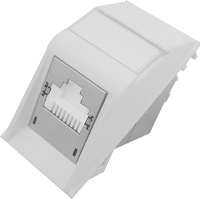 Модульна система Molex Euromod II 50х25/1xRJ45/M1 кутовий/STP PowerCat White