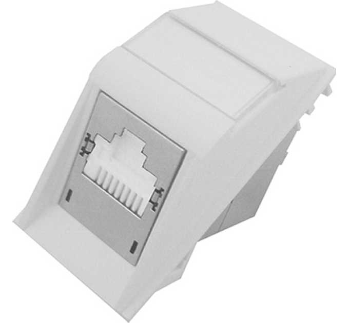 Molex Модульна система Molex Euromod II 50х25/1xRJ45/M1 кутовий/STP PowerCat White